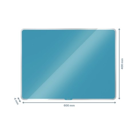 Szklana tablica magnetyczna Leitz Cosy 60x40cm, niebieska 70420061