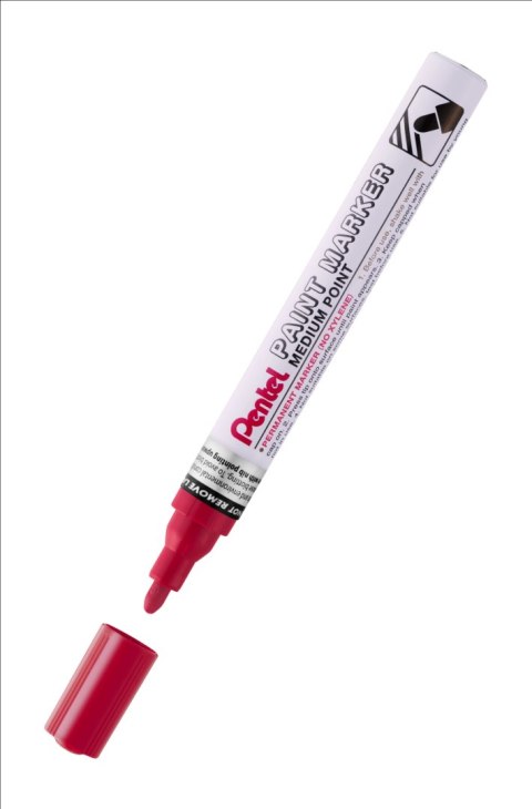 (Nowy indeks mak0047059) Marker olejowy Pentel średnia okrągła końcówka, MMP10-B czerwony