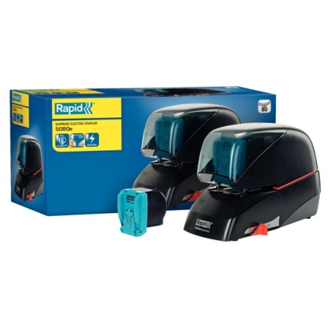 Zszywacz elektryczny Supreme 5080e czarny 80 kartek RAPID 20993410 Zszywacz elektryczny Supreme 5080e czarny 80 kartek RAPID 20993410