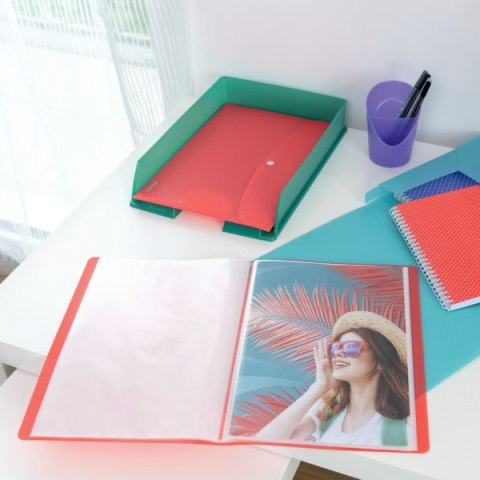 Album ofertowy Esselte ColourBreeze, z 60 koszulkami, koralowy 628443 Esselte Album ofertowy Esselte ColourBreeze, z 60 koszulkami, koralowy 628443 Esselte