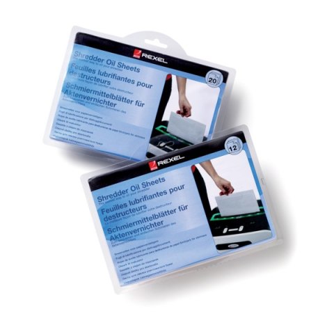 Arkusze Rexel do oliwienia ostrzy niszczarek , 12 szt. 2101948 SALE