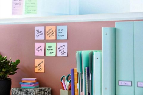 Bloczki ekologiczne POST-IT_ (653-1GB), 38x51mm, 6x100 kart., mix kolorów (X)