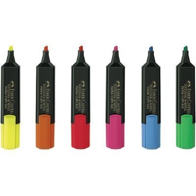 Zakreślacz TEXTLINER 48, 6 kolorów, etui, FABER-CASTELL 154806 FC Zakreślacz TEXTLINER 48, 6 kolorów, etui, FABER-CASTELL 154806 FC