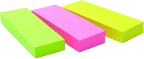 Zakładki indeksujące POST-IT (671/3), papier, 26x76mm, 3x100 kart., mix kolorów Zakładki indeksujące POST-IT (671/3), papier, 26x76mm, 3x100 kart., mix kolorów