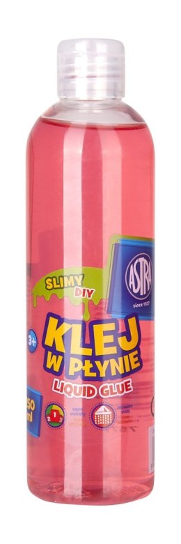 Klej w płynie transparentny różowy 250 ml ASTRA, 401119008