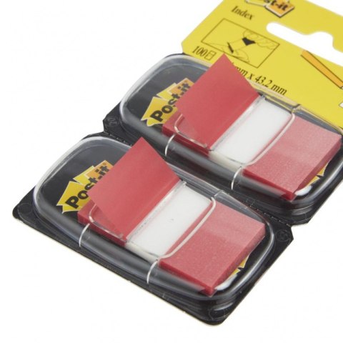 Zakładki indeksujące POST-IT_ (680-R2EU), PP, 25,4x43,2mm, 2x50 kart., czerwone