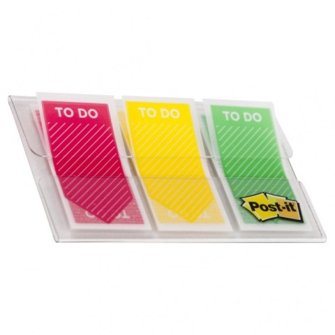 Zakładki indeksujące POST-IT_ (682-TODO), PP, 23,8x43,2mm, 3x20 kart., mix kolorów
