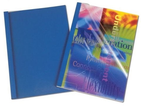 Okładki do termobindowania skóropodobne PRESTIGE (100szt) niebieskie 53176 3 mm (9-32 kartek)