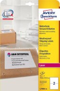 Etykiety wysyłkowe 199,6x143,5 mm odporne na zmiany pogodowe (25 ark.), Avery Zweckform L7966-25