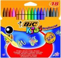 Kredki świecowe BIC Kids Plastidecor 18kol., 8297711