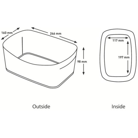MyBox Pojemnik bez pokrywki, biało-zielony 52571054 LEITZ