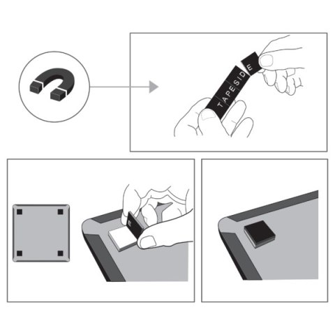 Tablica suchościeralna Nobo z zaokrągloną ramą 355x280mm, biała 1903779