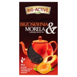 Herbata BIG-ACTIVE brzoskwinia i morela 80g liściasta czarna