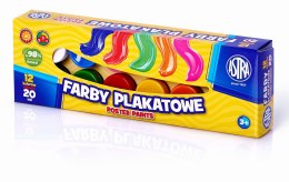 Farby plakatowe Astra 12 kolorów - 20 ml, 83114901