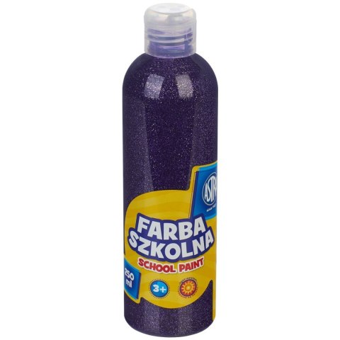 Farba szkolna Astra 250 ml - brokatowa fioletowa, 301217042