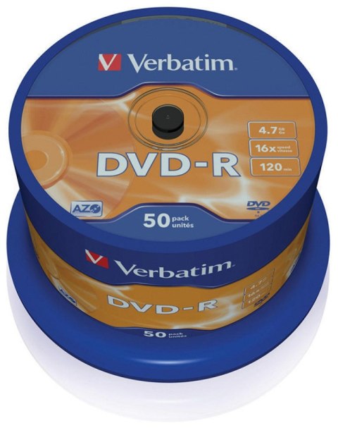 Płyta DVD-R VERBATIM CAKE (50) Matt Silver 4.7GB x 16 43548 Płyta DVD-R VERBATIM CAKE (50) Matt Silver 4.7GB x 16 43548