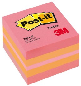 Mini Kostka samoprzylepna POST-IT_ (2051P), 51x51mm, 1x400 kart., różowa