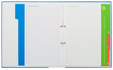 Segregator ringowy do akt osobowych niebieski A4/2R/20mm DONAU 3731011PL-99