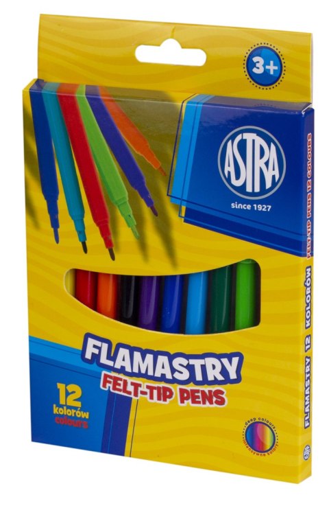 Flamastry Astra CX - 12 kolorów, 314107001 Flamastry Astra CX - 12 kolorów, 314107001