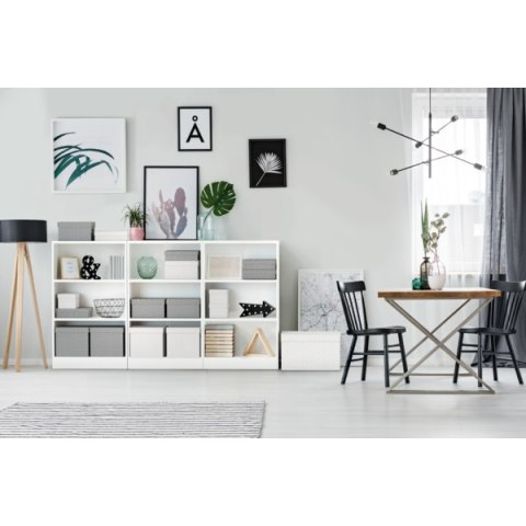 Pudełka domowe do przechowywania, w kształcie sześciana, 3 sztuki, szare Esselte 628289