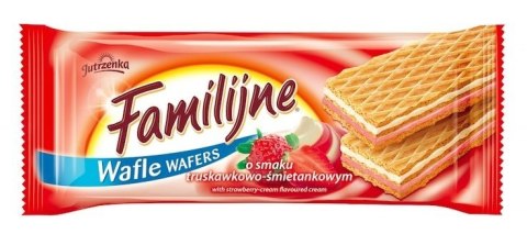 Wafle FAMILIJNE Truskawkowo-śmietankowym 180g JUTRZENKA