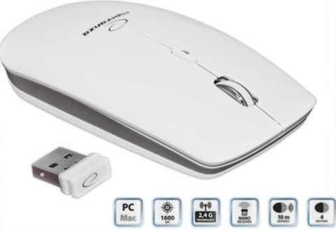 Mysz bezprzewodowa 2.4GHZ optyczna USB SATURN biała EM120W ESPERANZA Mysz bezprzewodowa 2.4GHZ optyczna USB SATURN biała EM120W ESPERANZA