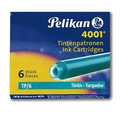 Naboje do piór, krótkie turkusowe 301705 Pelikan