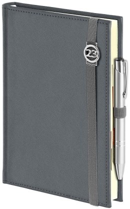 Kalendarz Cross z gumką i ażurową datówką B5 Tygodniowy 204 B5TRK srebrny WOKÓŁ NAS