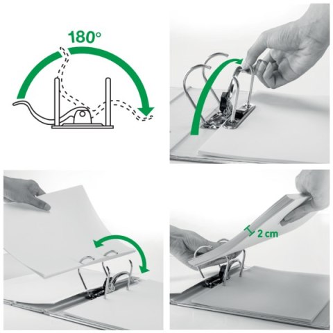 Segregator z mechanizmem WOW Leitz 180, A4/80mm, czarny 10050095 Segregator z mechanizmem WOW Leitz 180, A4/80mm, czarny 10050095