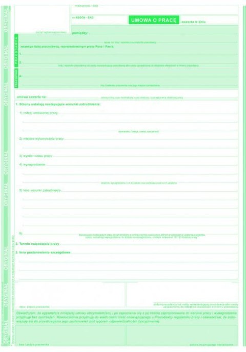 500-1N Umowa o Pracę MICHALCZYK&PROKOP A4 40 kartek