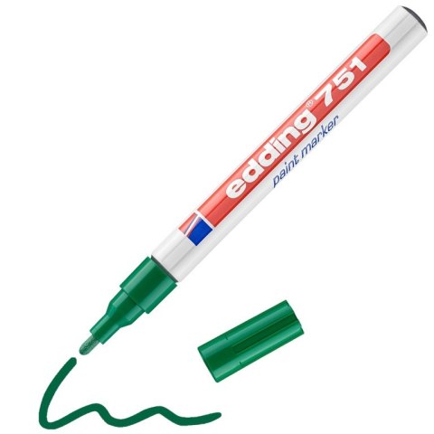 Marker lakierowy 1-2mm 751 zielony EDDING końcówka okrągła Marker lakierowy 1-2mm 751 zielony EDDING końcówka okrągła