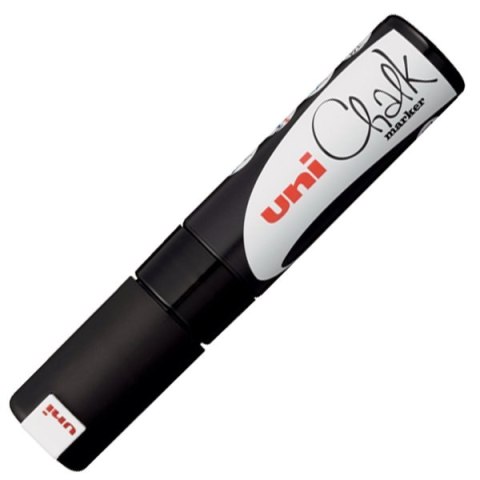 Marker z farbą kredową CHALK PWE-8K czarny UNI UNPWE8K/6CA Marker z farbą kredową CHALK PWE-8K czarny UNI UNPWE8K/6CA