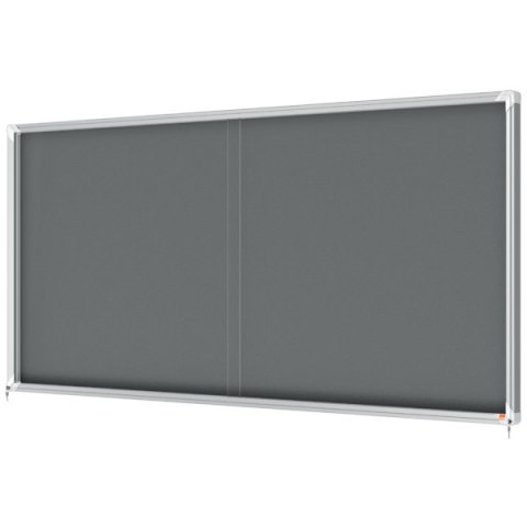 Gablota filcowa Nobo Premium Plus 27xA4, szara (drzwiczki przesówne) 1915339