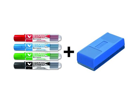 Komplet_markerów do tablic 4szt V-BOARD MASTER PILOT PIWBMA-VBM-S4 suchościeralny 4 kolory