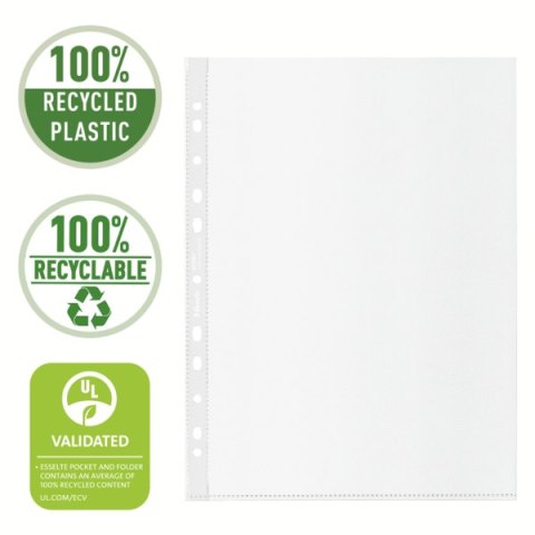 Koszulka groszkowa Recycled Premium PP 100 mic. A4, w kartonie, 627501 op.50 szt. Esselte Koszulka groszkowa Recycled Premium PP 100 mic. A4, w kartonie, 627501 op.50 szt. Esselte