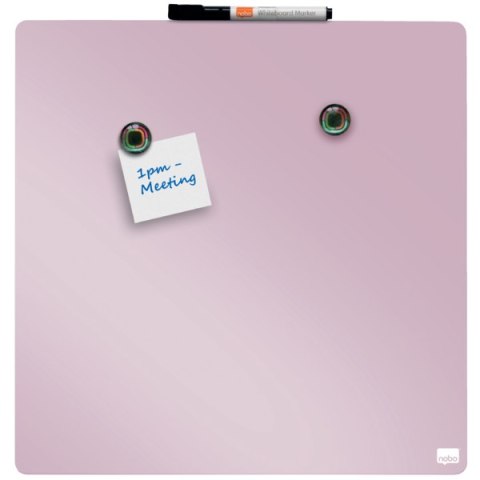 Mała kwadratowa tabliczka suchościeralna Nobo, 360 mm x 360 mm, liliowa 1915623