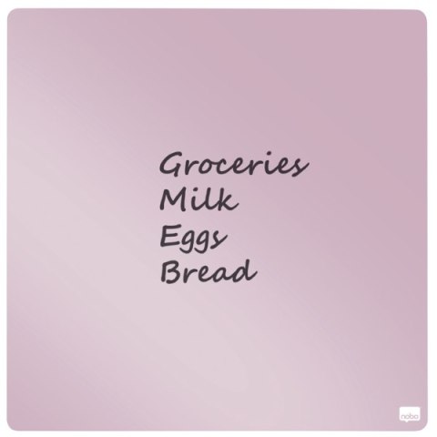 Mała kwadratowa tabliczka suchościeralna Nobo, 360 mm x 360 mm, liliowa 1915623