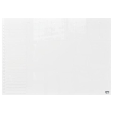 Tablica szklana suchościeralna z planerem tygodniowym Nobo Home 1915602