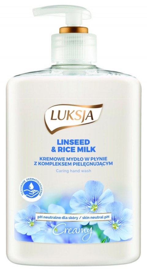 LUKSJA Mydło w płynie z dozownikiem 500 ml LINSEED&RICE MILK 8896