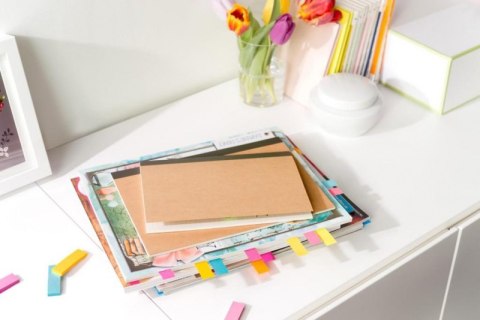 Znaczniki POST-IT (670-4-POP), papier, 12,7x44,4mm, 4x50 kart., zawieszka, mix kolorów