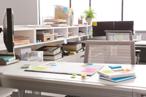 Znaczniki POST-IT (670-4-POP), papier, 12,7x44,4mm, 4x50 kart., zawieszka, mix kolorów