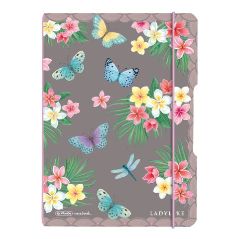 Notatnik A5 40 kartek kratka PP MY.BOOK flex ladylike butterflies 50044290 Herlitz