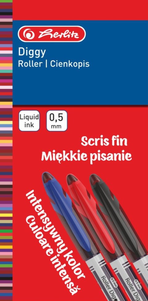 Cienkopis Diggy 0,5mm czarny 9476570 Herlitz