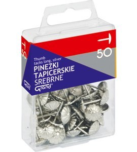 Pinezki srebrne tapicerskie 50szt 110-1483 GRAND Pinezki srebrne tapicerskie 50szt 110-1483 GRAND