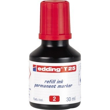 Tusz do mark.perm.30ml czerwony T25/002 EDDING (X) Tusz do mark.perm.30ml czerwony T25/002 EDDING (X)