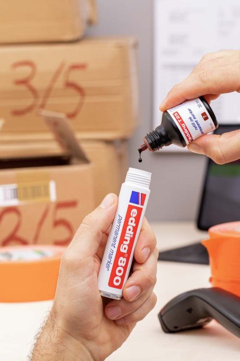 Tusz do mark.perm.30ml czerwony T25/002 EDDING (X) Tusz do mark.perm.30ml czerwony T25/002 EDDING (X)