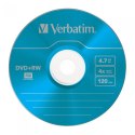 Płyta DVD+RW VERBATIM SLIM Color 4.7GB x4 (5szt.) 43297