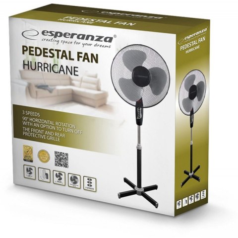 Wentylator stojący ESPERANZA czarny EHF001KK HURRICANE Wentylator stojący ESPERANZA czarny EHF001KK HURRICANE
