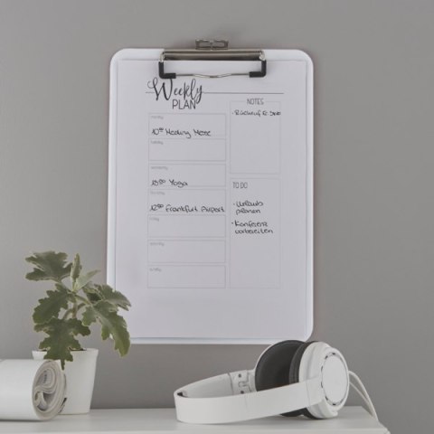 Deska z klipem Leitz WOW, biała 39710001 Deska z klipem Leitz WOW, biała 39710001
