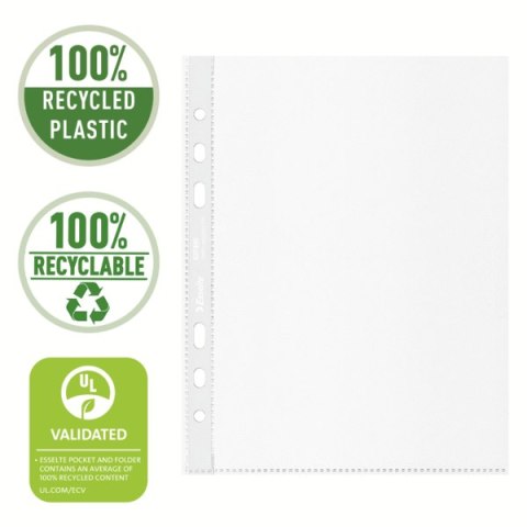 Koszulka groszkowa Recycled Premium PP 70 mic. A5, w kartonie, 100 szt. Esselte 627495 Koszulka groszkowa Recycled Premium PP 70 mic. A5, w kartonie, 100 szt. Esselte 627495